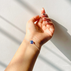Nazar Evil Eye Minimalist Bracelet (925 Sterling Silver)