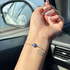Nazar Evil Eye Minimalist Bracelet (925 Sterling Silver)