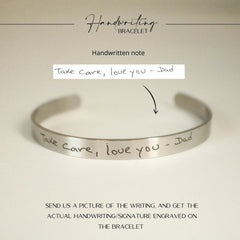 Custom Handwriting Cuff Bracelet
