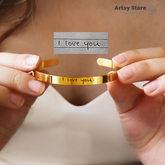 Custom Handwriting Cuff Bracelet