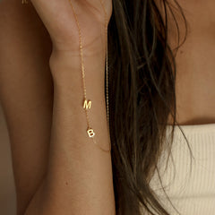 Custom Sideways Initial Necklace