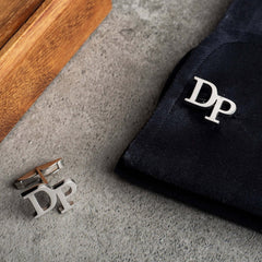 Initials Cufflinks- 925 Sterling Silver