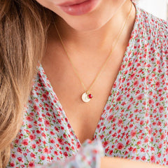 925 Silver Initial and Birthstone Personalised Necklace