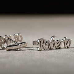 Name Cufflinks - Groom Wedding Cufflinks