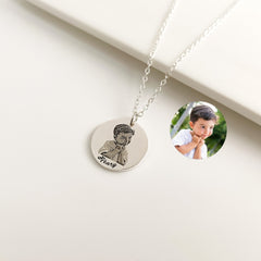 Personalized Photo Engraved Necklace