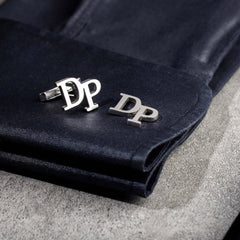 Initials Cufflinks- 925 Sterling Silver