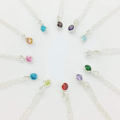 Teeny Initial and Birthstone Necklace