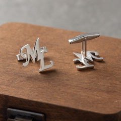 Groom Wedding Initials Cufflinks by Artsy Store