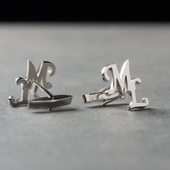 Groom Wedding Initials Cufflinks by Artsy Store