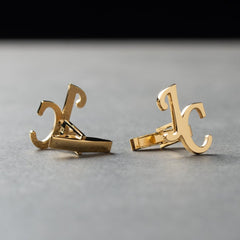 Groom Wedding Initials Cufflinks by Artsy Store