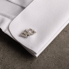 Initials Cufflinks- 925 Sterling Silver