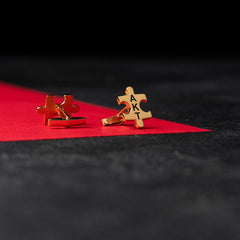 Handmade Jigsaw Puzzle cufflink