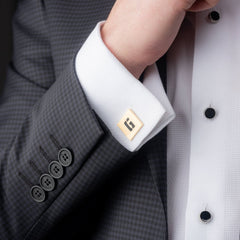 Personalized 925 Silver Initial Cufflinks