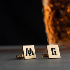 Personalized 925 Silver Initial Cufflinks
