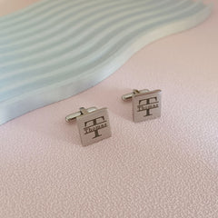 Personalized Name Cufflinks with Initial