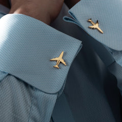 Sterling Silver Aeroplane Name Cufflinks