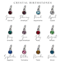 Custom Initial and Birthstone Necklace- 925 Sterling Silver