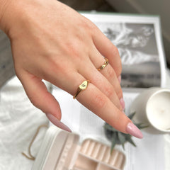 Initial Signet Ring by Artsy Store