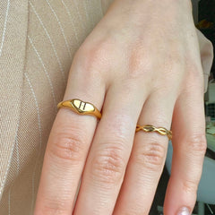 Initial Signet Ring by Artsy Store