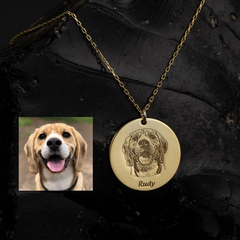 Pet Photo Necklace in Sterling Silver