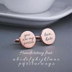 Personalized Handwriting Cuff Links