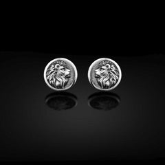 Sterling Silver Gold Plated Lion Cufflinks