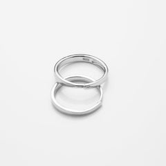 Sun And Moon Couple Pure Silver Rings