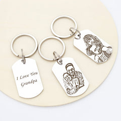 Photo Keychain - Double Sided Keychain Engraved