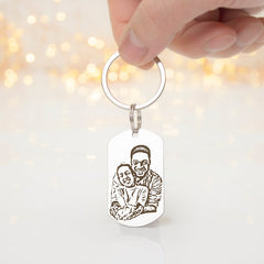 Photo Keychain - Double Sided Keychain Engraved