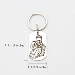 Photo Keychain - Double Sided Keychain Engraved