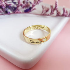 Custom Inside Outside Engraved Ring