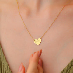 Heart With Initial Necklace For Women