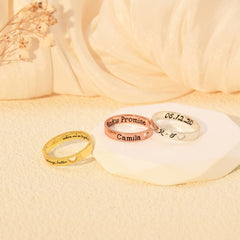 Custom Inside Outside Engraved Ring