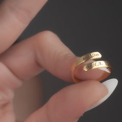 Two Name Ring in Sterling Silver