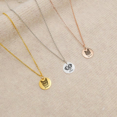 Custom Dog Portrait Necklace