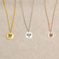 Custom Dog Portrait Necklace