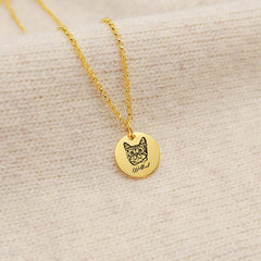 Custom Dog Portrait Necklace