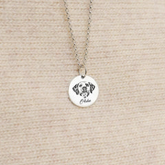 Custom Dog Portrait Necklace
