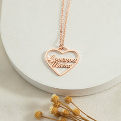 Custom Two Name Necklace with Heart