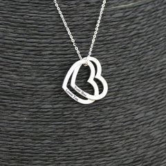 Personalised Two Heart Name Necklace
