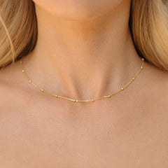 14K Gold Beaded Necklace