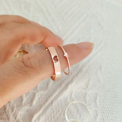 Personalized Engraved Couples Rings Set-925 Sterling Silver