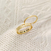 Personalized Engraved Couples Rings Set-925 Sterling Silver