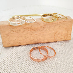 Personalized Engraved Couples Rings Set-925 Sterling Silver