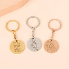 Line Art Picture Keychain