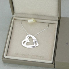 Personalised Two Heart Name Necklace