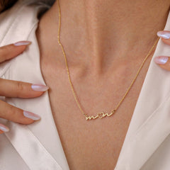 Personalized Double Initial Letter Necklace with Minimal Heart