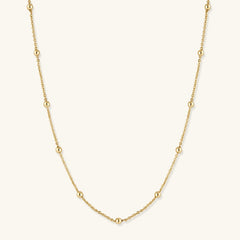 14K Gold Beaded Necklace
