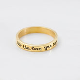 Engraved Personalized Handwriting Ring