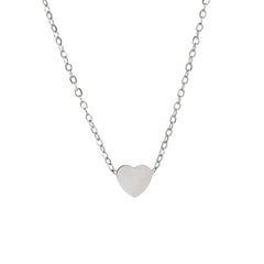 Tiny Minimalist Dainty Heart Necklace for Women